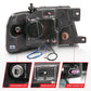 Anzo 2004-2008 Ford F-150 Projector Headlights w/ Halo and LED Black G2