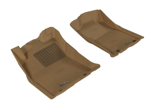 3D MAXpider 2012-2015 Toyota Tacoma Double Cab Kagu 1st Row Floormat - Tan L1TY09011502