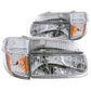 Anzo 1995-2001 Ford Explorer Crystal Headlights Chrome w/ Corner Lights 2pc