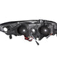 Anzo 2006-2011 Honda Civic Projector Headlights w/ Halo Black (CCFL)