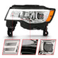 ANZO 2017-2018 Jeep Grand Cherokee Projector Headlights w/ Plank Style Switchback - Chrome w/ Amber 111419