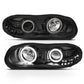 Anzo 1998-2002 Chevrolet Camaro Projector Headlights w/ Halo Black