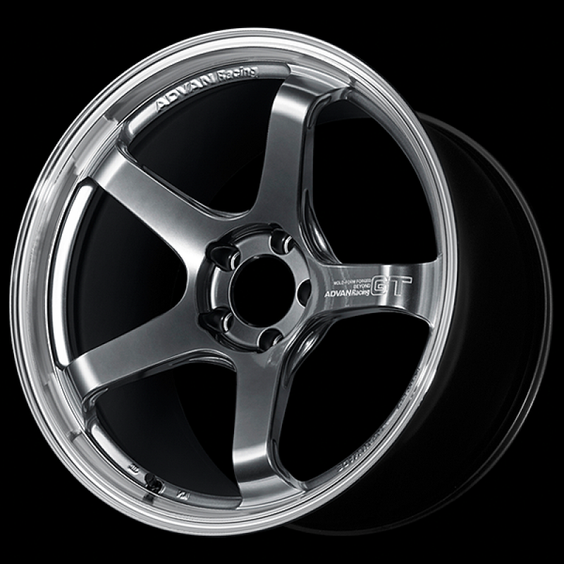 Advan GT Beyond 18X9.5 / +12 Offset / 5x114.3 BC / +12mm Bore / Machining and Hyper Platinum Black YAQB8J12EMPB