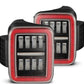 AlphaRex 19-24 Jeep Gladiator JT Nova-Series Prismatic LED Tail Lights - Black-Red 602070 *Discontinued