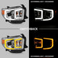 ANZO 14-17 Toyota Tundra Plank Style Projector Headlights Chrome w/ Amber 111415