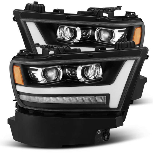 AlphaRex 19-20 Ram 1500HD PRO-Series Proj Headlight Plnk Style Blk w/Activ Light/Seq Signal/Plnk DRL 880515 *Discontinued