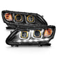Anzo 2013-2015 Honda Accord Projector Headlights w/ U-Bar Black