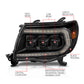 ANZO 05-11 Toyota Tacoma Full LED Proj Headlights White DRL/Init/SeqSig Black - Pair 111640A