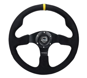 NRG Reinforced Steering Wheel (320mm) Alcantara Steering Wheel w/ Black Stitching