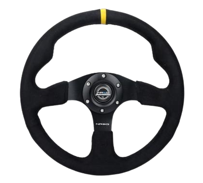 NRG Reinforced Steering Wheel (320mm) Alcantara Steering Wheel w/ Black Stitching