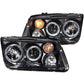 Anzo  USA Voklswagen Jetta MK4 Projector Headlights W/ Halo Black