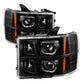 SPYDER Xtune GMC Sierra 1500/2500/3500 07-13 Projector Headlights LED Halo Black PRO-JH-GSIE07-CFB-BK 9032264