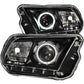 Anzo 2010-2014 Ford Mustang Projector Headlights w/ Halo Black (CCFL)
