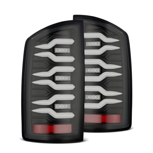 AlphaRex 02-06 Dodge Ram 1500/03-06 Dodge Ram 2500+3500 Luxx-Series LED Tail Lights (Pair) Black 641010 *Discontinued