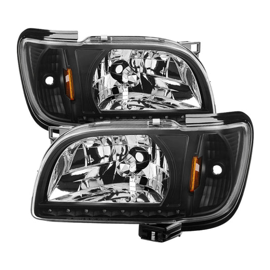 SPYDER Xtune Toyota Tacoma 01-04 1 Piece w/ Black Trim Crystal Headlights Black HD-ON-TT01-1PC-LED-BK 5056214