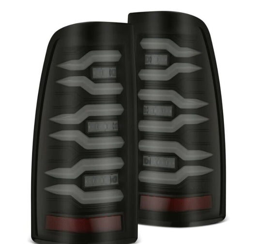 AlphaRex 99-06 Chevrolet Silverado/99-06 GMC Sierra LUXX-Series LED Tail Lights - Black 620006 *Discontinued