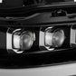 AlphaRex 19-20 Ram 1500HD NOVA LED Proj Headlights Plank Style Gloss Blk w/Activ Lght/Seq Signal/DRL 880516 *Discontinued
