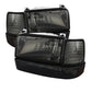 SPYDER Xtune Ford F150/Bronco 92-96 Headlights w/Corner Bumper 6pcs Amber- Smoke HD-JH-FB92-SET-AM-SM 5073143