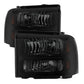 SPYDER Xtune Ford F250/350/450 Super Duty 05-07 Crystal Headlights Black Smoked HD-JH-FS05-AM-BSM 9030444