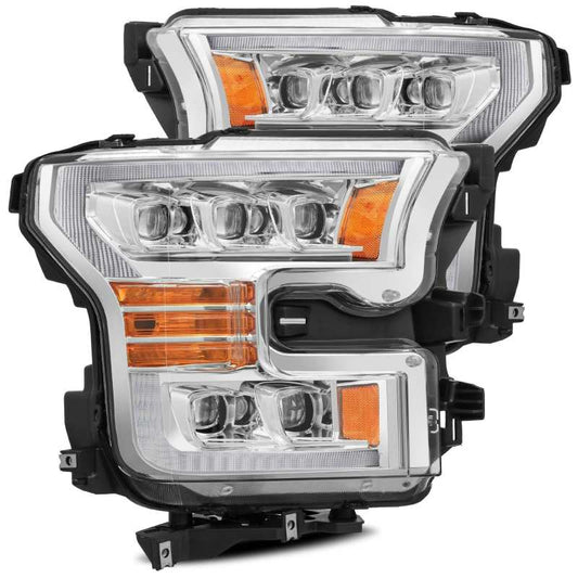 AlphaRex 11-16 Ford F-350 SD NOVA LED Proj Headlights Plank Style Chrm w/Activ Light/Seq Signal 880148 *Discontinued