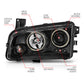 Anzo 2006-2010 Dodge Charger Projector Headlights w/ Halo Chrome (CCFL)
