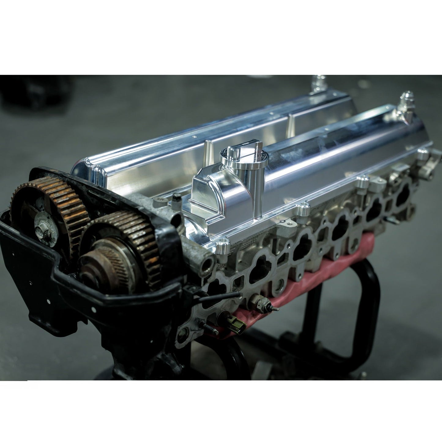 Toyota Supra 2JZ GTE Non-VVTI Billet Valve Covers Anodized Oil Cap Bolts 2J AN10