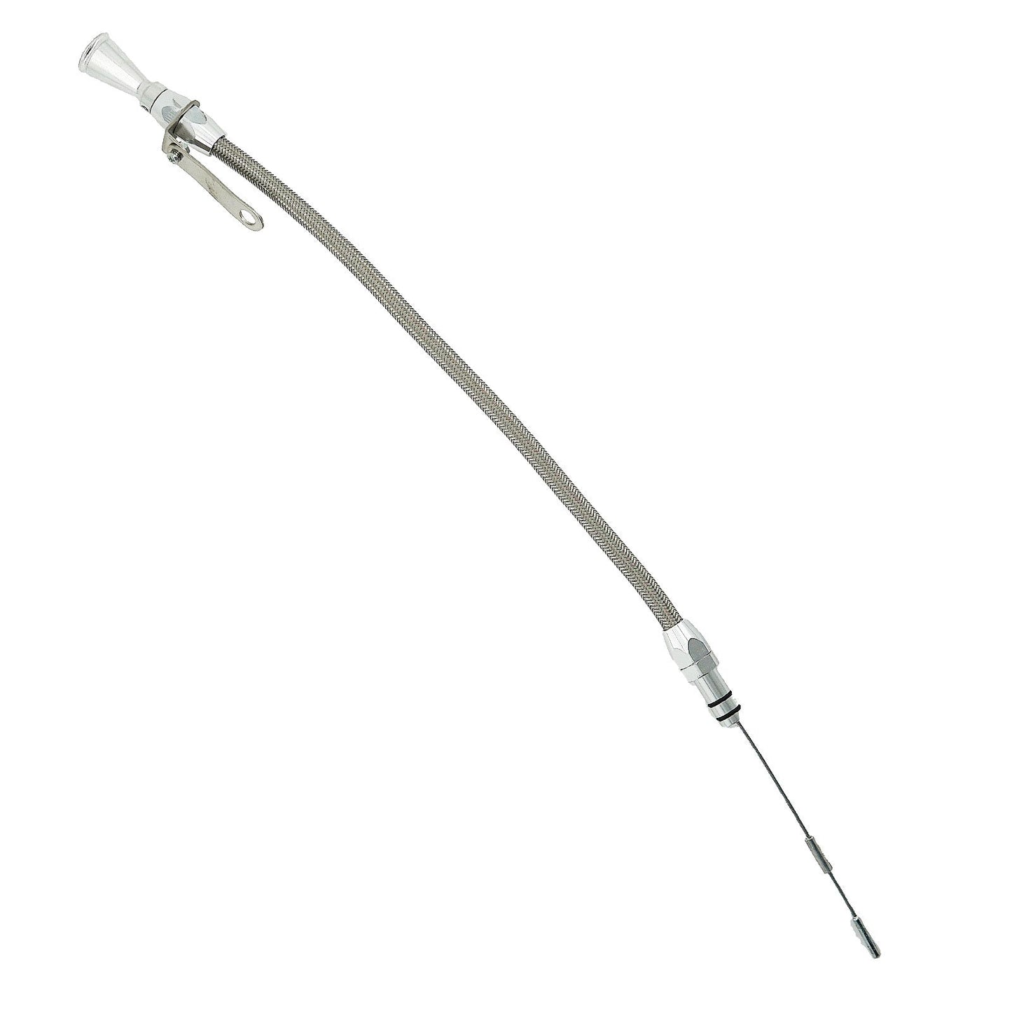 Billet Aluminum JZ Engine Steel Braided Oil Dipstick 1JZ 2JZ Supra Swap 1J 2J