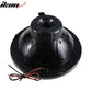 Universal 2PCS 5" Round Headlights Angel Eye Crystal Clear Red Halo
