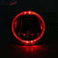 Universal 2PCS 5" Round Headlights Angel Eye Crystal Clear Red Halo