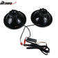Universal 7In Round Chrome Half White Half Black RGB Halo Headlights