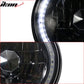 Universal 7" H6024 6014gen White Ring H4 Bulb Angel Eye Headlight