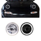 Universal 7'' Round Chrome With White CCFL Halo Headlight Conversion