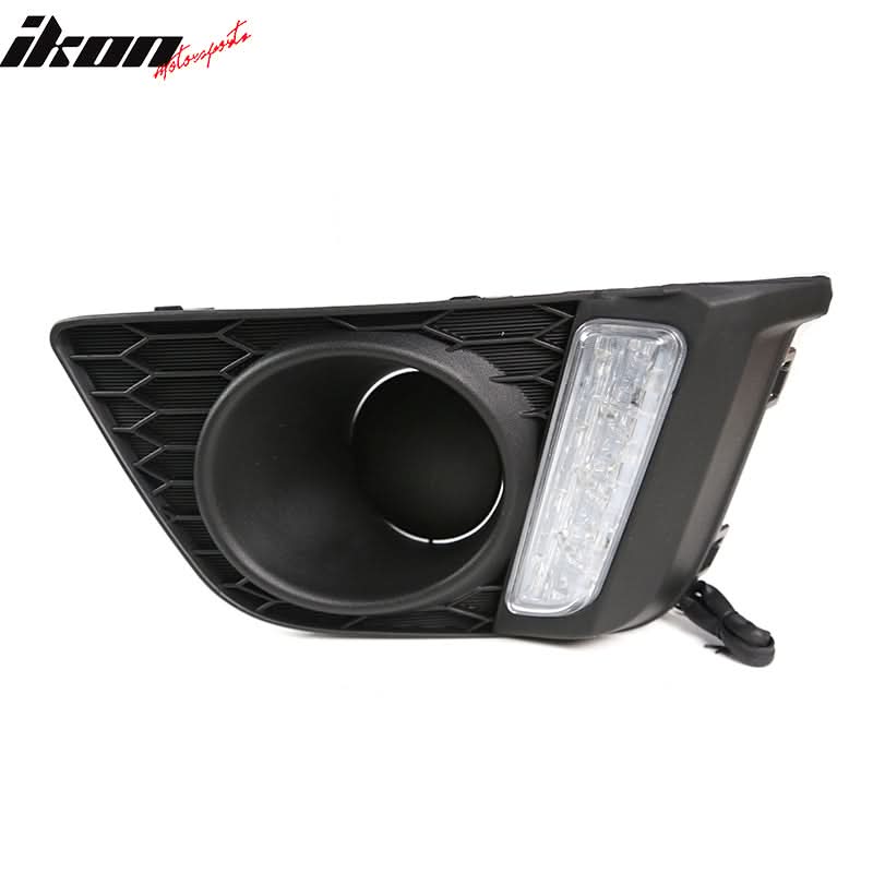 2015-2017 Honda Fit Clear Front Bumper LED DRL Fog Lights