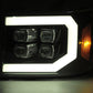 AlphaRex 07-14 GMC 2500HD NOVA LED Proj Headlight Plank Style Matte Blk w/Activ Light/Seq Signal/DRL 880607 *Discontinued