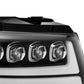 AlphaRex 07-13 Chevy Avalanche NOVA LED Proj Headlights Plank Style Gloss Black w/Activ Light/DRL 880287 *Discontinued