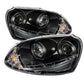 Spyder Volkswagen GTI 06-09/Jetta 06-09 Halogen Model Only - DRL Black PRO-YD-VG06-DRL-BK 5017505