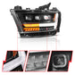 ANZO 19-24 RAM 1500 (New Body/OE Halogen) Full LED Proj Headlights DRL/SeqSig Black - Driver Side 111628A-L