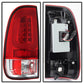 Spyder 08-16 Ford Super Duty F-250 V3 Light Bar LED Tail Lights - Red Clear (ALT-YD-FS07V3-LBLED-RC) 5084736