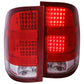 Anzo 2007-2013 Gmc Sierra LED Taillights Red/Clear