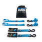 Borne Off-Road Heavy-Duty Ratchet Tie-Down Kit (2-Pack) - Blue BNRTC-TDHD-2BL