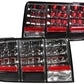 Anzo 2005-2009 Ford Mustang LED Tail lights Black