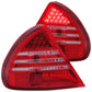 Anzo 1999-2002 Mitsubishi Mirage LED Tail lights Red/Clear