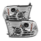 Spyder Dodge Ram 13-15 Projector Headlights Light Bar DRL Chrome PRO-YD-DR13-LBDRL-C 5080905