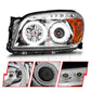 Anzo 2006-2008 Toyota Rav4 Projector Headlights w/ Halo Chrome (CCFL)