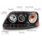 Anzo 1997-2003 Ford F-150 Projector Headlights w/ Halo Black (CCFL)