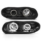 Anzo 1998-2002 Chevrolet Camaro Projector Headlights w/ Halo Black