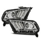 AlphaRex 10-12 Ford Mustang PRO-Series Projector Headlights Plank Style Chrome w/Top/Bottom DRL 880111 *Discontinued
