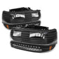 SPYDER Xtune Chevy TahOE 00-06 Headlights w/ LED Bumper Lights Amber Black HD-JH-CSIL99-LED-SET-BK 5069467
