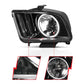 Anzo 2005-2009 Ford Mustang Crystal Headlights w/ Halo Black (CCFL)