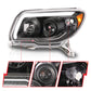 ANZO 06-09 Toyota 4 Runner Projector Headlights Plank Style - Black 111616